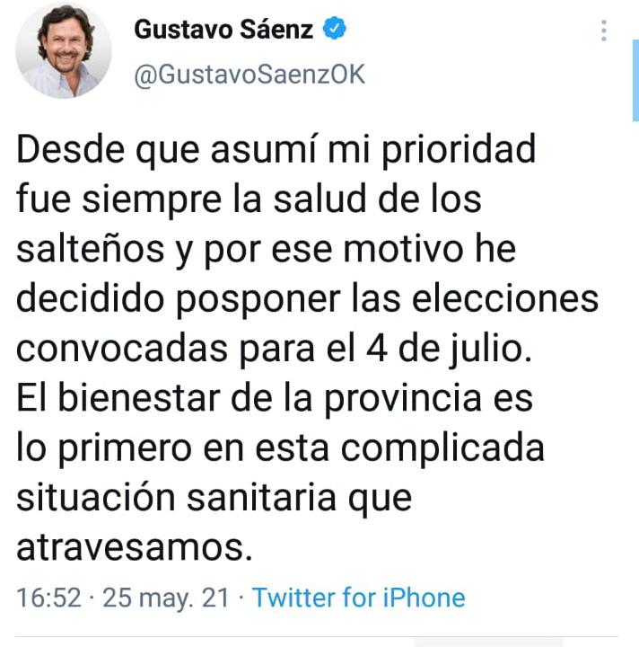 SAENZ ELECCIONES