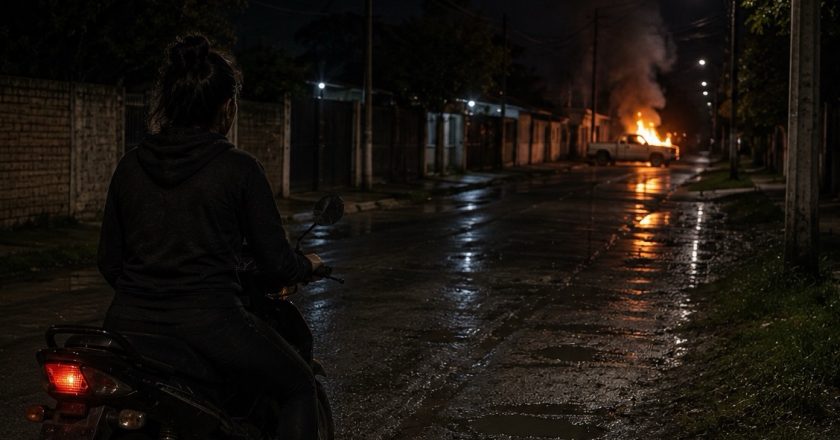 CAMIONETA INCENDIADA